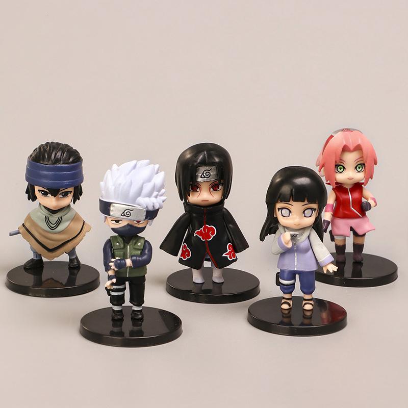 12Pcs/Set Anime Naruto Shippuden Hinata Sasuke Itachi Kakashi Gaara Figure Toys Q Version PVC Figurine Model Dolls Gifts