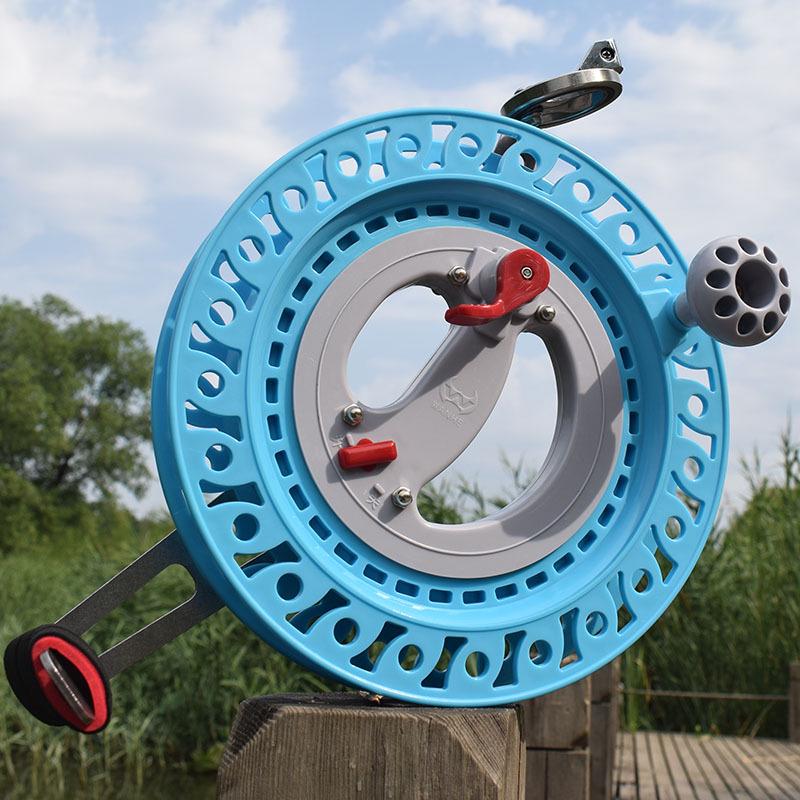 

Anti-Reverse Kite Reel: Hand Wheel Kite Line Spool with Brake and ABS Winder