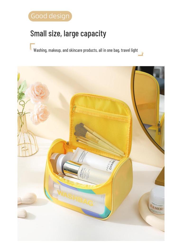 Large Capacity Waterproof Cosmetic Storage Bag and Portable Handbag