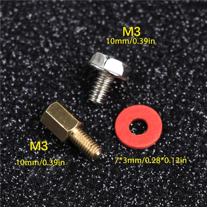 20Pcs PC Case Fans 6.5mm 6-32-M3 Motherboard Riser+20Pcs Screws + 20Pcs Washers Gasket Brass Standoff