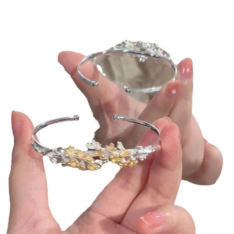 [Osmanthus Lane] Osmanthus Bracelet New Chinese Style Niche Design Open Bangle Mother's Day Gift Retro Style