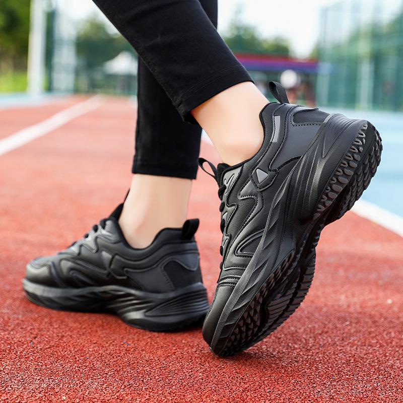 Spring New Casual Shoes Fashion Women's Shoes Pink Lace-up Hong Kong Style Color Matching Single Shoes Fitness Student Sports Running Shoes