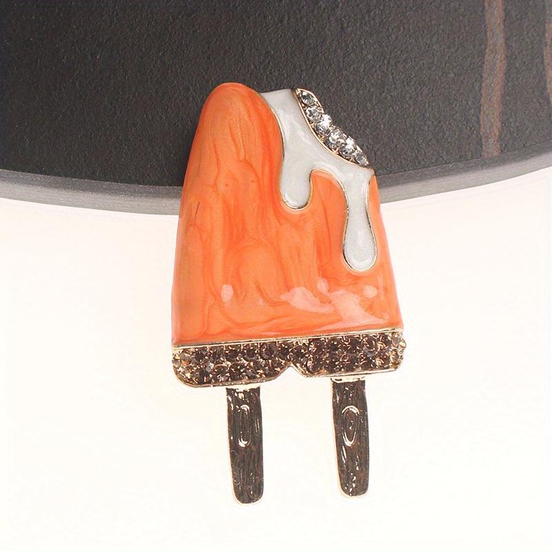 Cartoon Ice Cream Brooch Unisex Color Enamel Party Casual Badge Gift