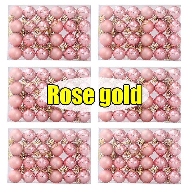 24pcs/box Mini Electroplated Christmas Balls Ornaments Xmas Tree Pendant Decoration Hanging Ball Party Home Decor Festival Gifts