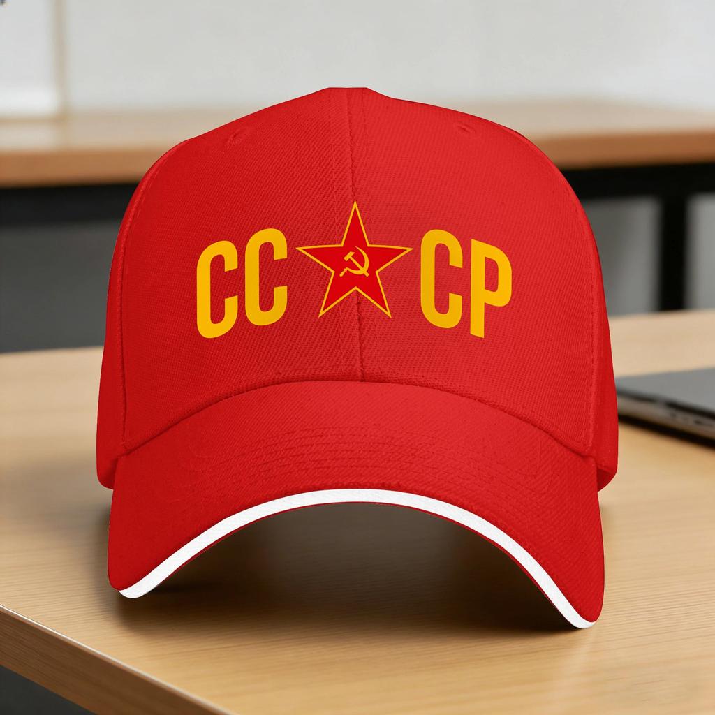 Cccp, Star, Hammer And Sickle Sun Baseball Cap Summer Male  Design Trucker Hat High Quality Retro Running Hippie Snapback Cap