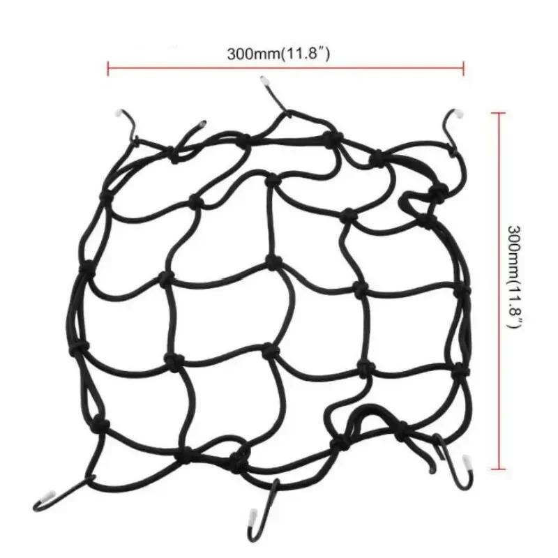 1 Stück Motorrad Gepäcknetz Fahrrad 6 Haken Befestigung Tank Gepäcknetz Spinne Bungee Schwarz Motorrad Fahrrad Tank Auto Styling