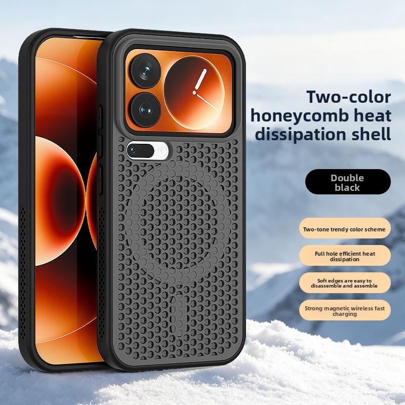 For Xiaomi Mi 17 Pro Max Case Hard Silicone Heat Dissipation Magnetic MagSafe Protect Back Cover For Xiaomi Mi 17 15 14Pro Shell