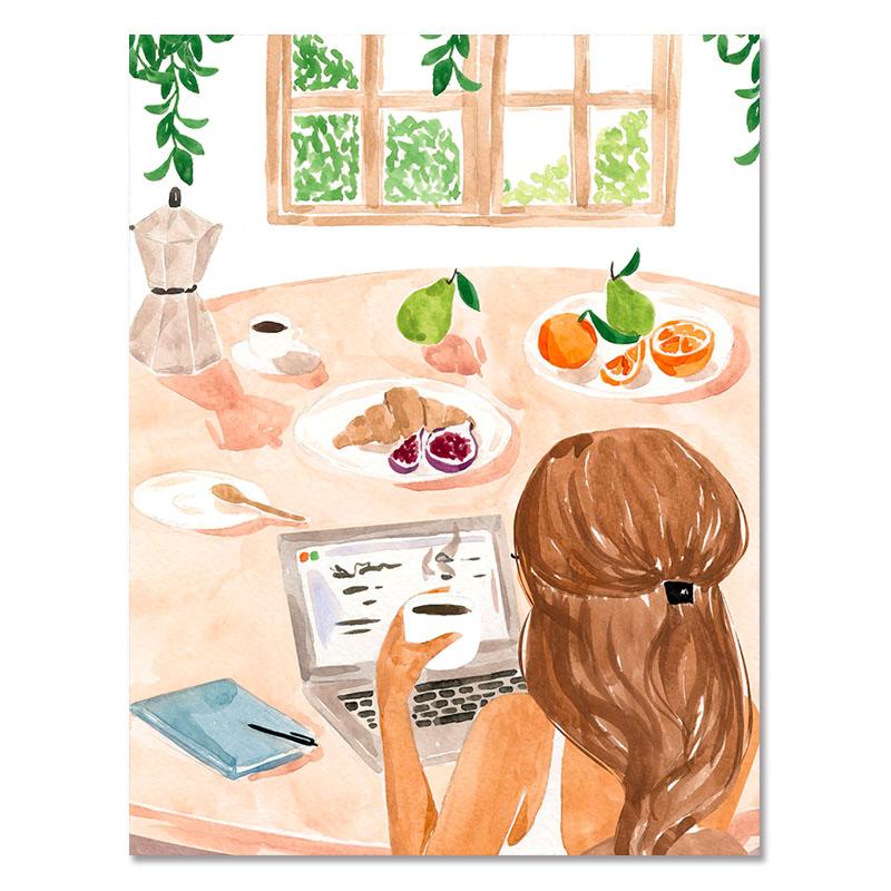 Beach Pool Moroccan Tropical Jungle Swing Meadow Wall Art Canvas Painting Posters and Prints Wall Pictures for Living Room Decor