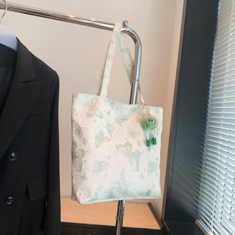 

Сумка-тоут большой вместимости Женская Новая Летняя Красивая и Модная Простая Текстура Контрастный Цвет Сумка Через Плечо для Поездок на Работу Without pendant