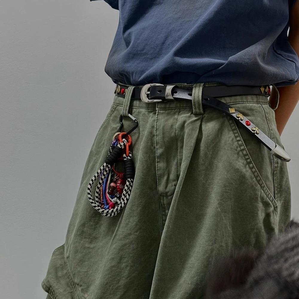 Punk Style Rivet Waistband PU Leather Dress Jeans Belt Fashion Y2K Waist Belt  Spicy Girls