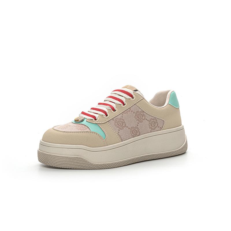 

Четыре сезона цвет трендовая обувь повседневная на шнуровке круглый носок удобная мягкая плоская подошва универсальная обувь для академии и ветра женская обувь 40 розовый