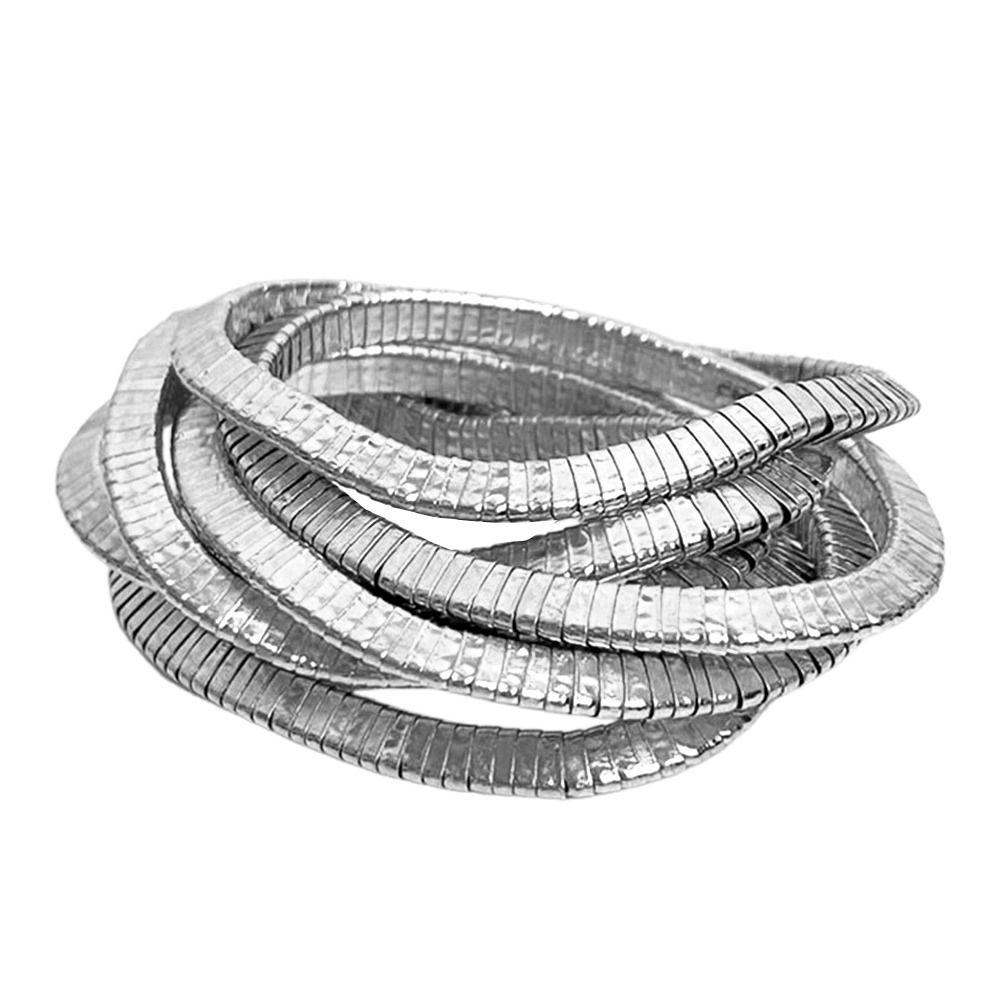 Bracelet jonc flexible couleur or alliage multicouche nouveau bracelet pliable accessoires de bijoux