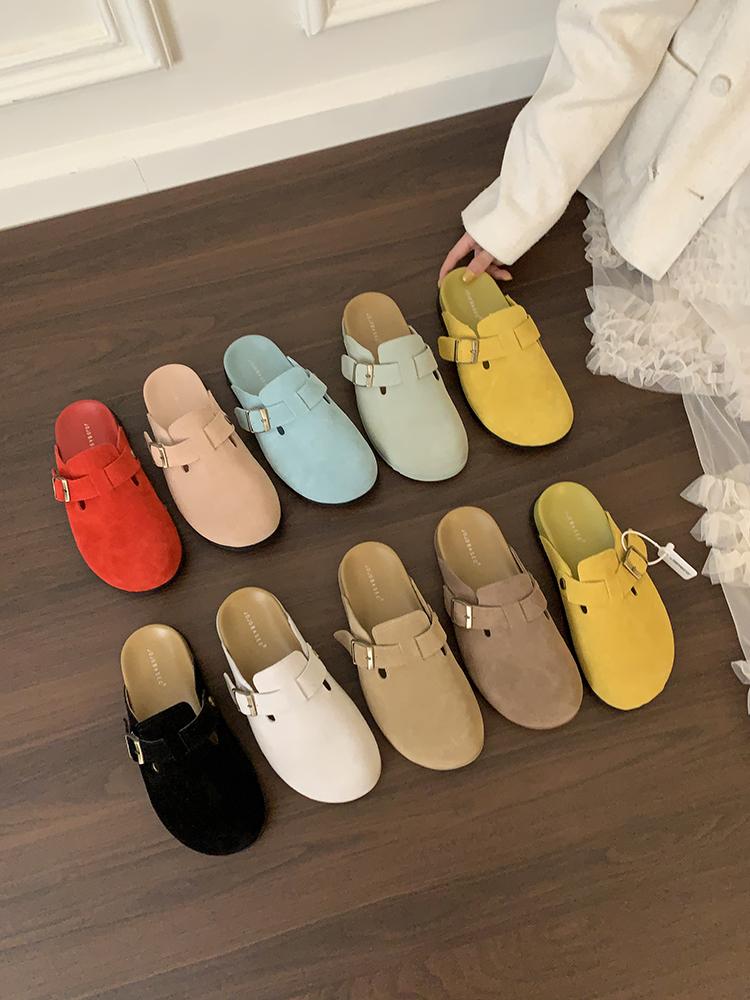 Fashion Female Shoes Loafers House Slippers Platform Cover Toe Slides 2025 Soft Female Shoes Loafers Cover Toe Ladies' Slippers Platform