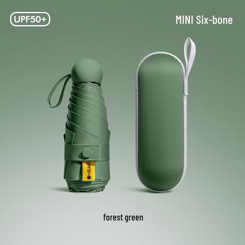 50% Folding Women's Dual-Purpose Mini Portable Pocket Capsule Umbrella - High-Grade Sun Protection