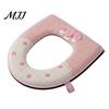 U-shaped Washable Toilet Cover Soft Plush Seat Cover, Thick Bathroom Pad with Zipper And Cute Cartoon Protector Handle, Warm Skin-Friendly Cushion for