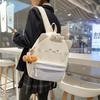 Schoolbag1011 New Plaid Double Shoulder Casual Style Cute Cartoon Chef Cat Backpack Large Capacity Student Schoolbag Travel