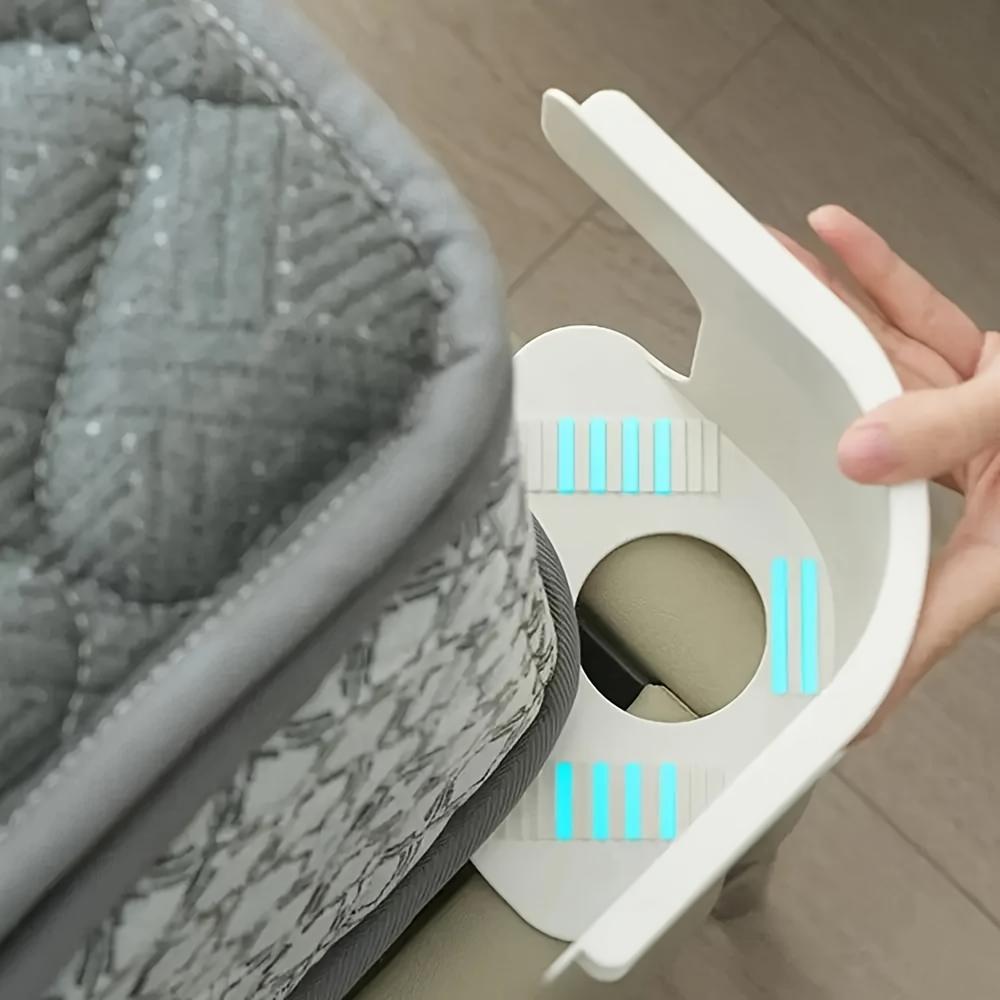 4pcs Bed Sheet Clips & Holders - Durable PP Plastic, Grey Geometric Design, Secure Non-Slip Grip for All Bed Sizes, Prevents Sliding