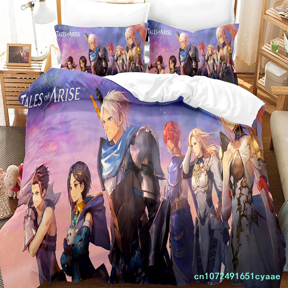 Heißes Spiel Tales Of Arise Bettwäscheset Modern 3D-Druck Bettdecke Bettbezug Kissenbezüge Bettbezug Queen Einzelgröße Dropshipping