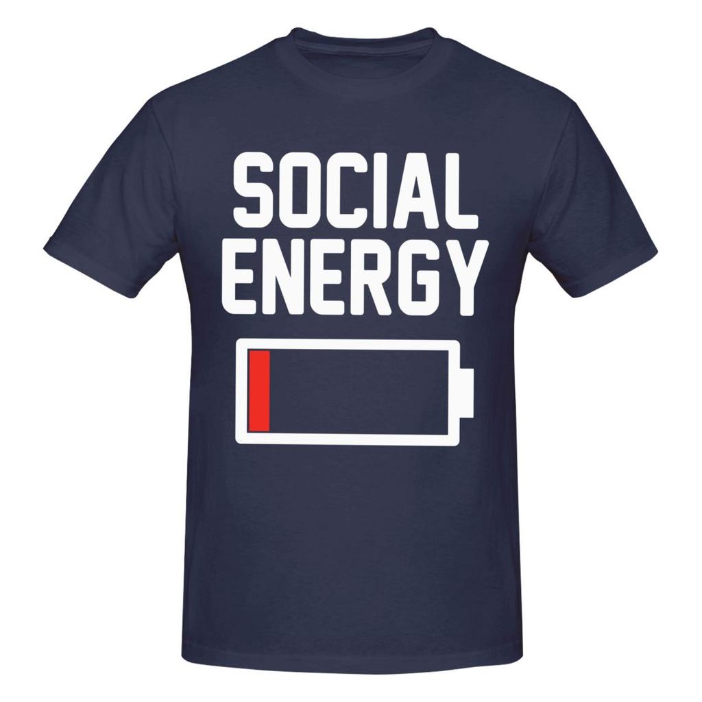 Social Energy Funny Low Power T Shirts Graphic Y2k Pops Quality Tshirt For Unisex Wounisex Tops
