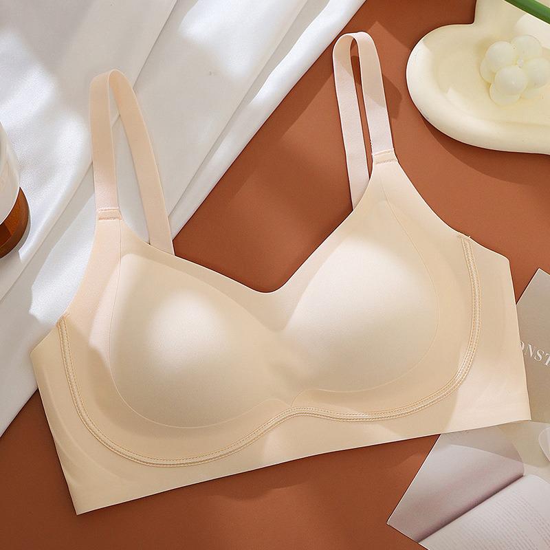 Women's Seamless Wire-Free Support Bra: Zero-Feel, Jelly Soft, Breathable, Thin Cup, Beautiful Back Design
