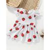 Girls' Strawberry Princess Dress Summer New Style Round Neck Sleeveless Knitted Little Girl Dress 0-3 Years Old 567