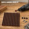 100pcs Multi-Purpose Sanding Drum Set 80 Grit 1/8inch Rotary Tool Sander  Rotary Tool Accessories