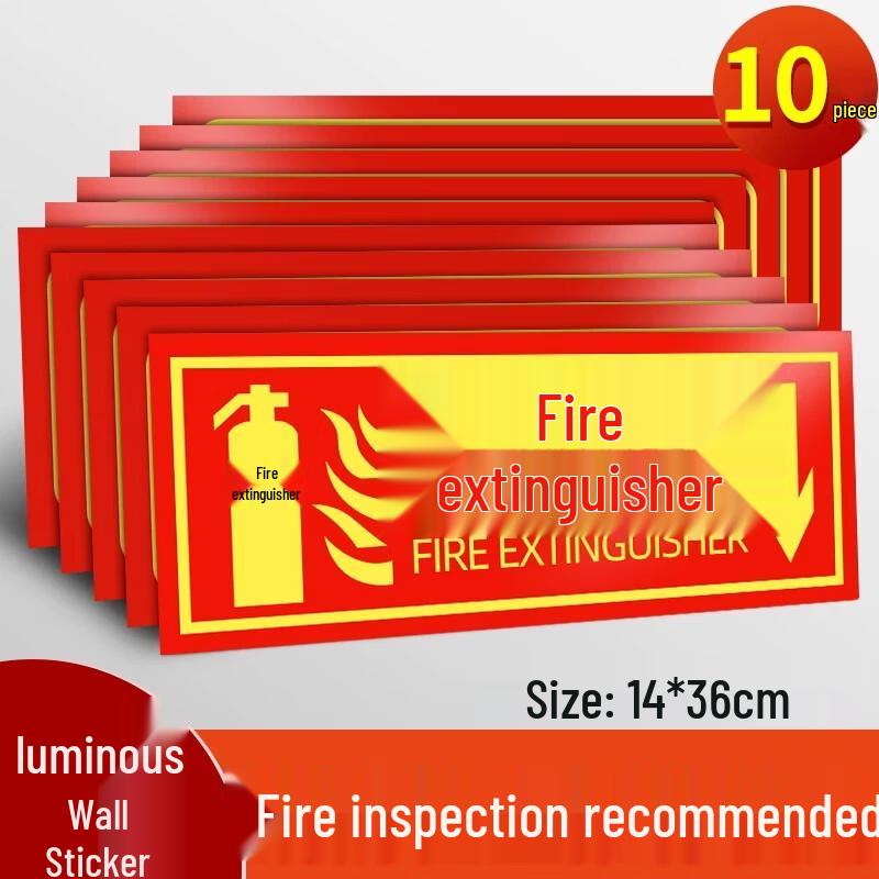 Self-Luminous Fire Extinguisher Safety Wall Stickers