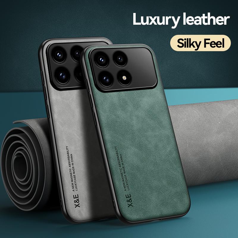 Lederhülle für Xiaomi Poco F8 Pro F8 Ultra Redmi K90 Pro Max Abdeckung Mit Metallplatten-Ständer Auto-Halter-Abdeckung Capa Fundas