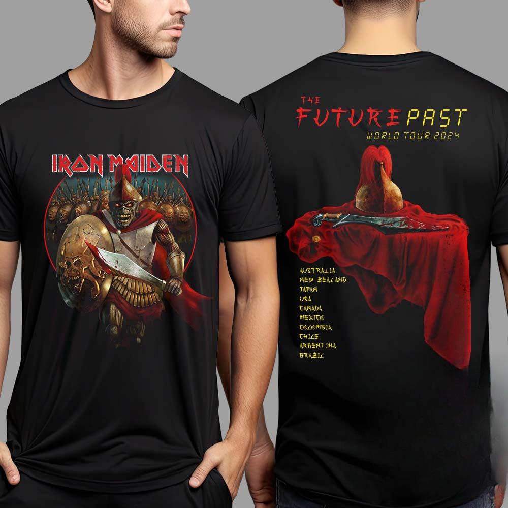2026 Best Ir Madien Das Retro-Band-T-Shirt ist 100% reine Baumwolle bedruckt High-End-Luxus ist für Männer und Frauen Top Y2k