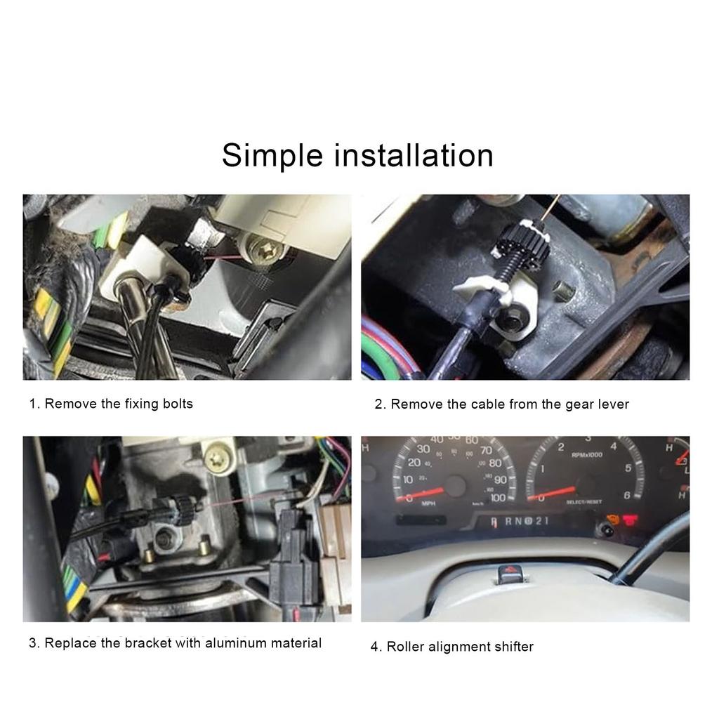 Shift Indicator Cable Bracket 83244 Aluminum Automatic Transmission Gear Shifter Indicator Cable Bracket Replacement For E-150 E-250 E-350 E-450