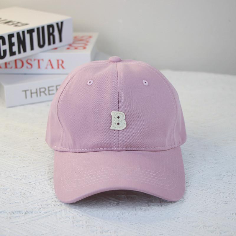 

Korean Style Pink Baseball Cap Female Spring Summer Letter Fashion Sun Hat B