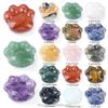 Hot Sale Natural Rose Quartz Cat Paw Polished Crystal Craft Multi Material 30mm Amethyst Cat Paw Diy Pendant for Gift