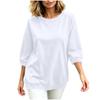 Women's Casual Three-Quarter Sleeve T-Shirt Top for Everyday Wear