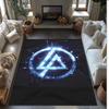 Linkin Park Printed Crystal Velvet Area Rug, Soft Anti-Slip Water Absorbent Floor Mat for Living Room Bedroom