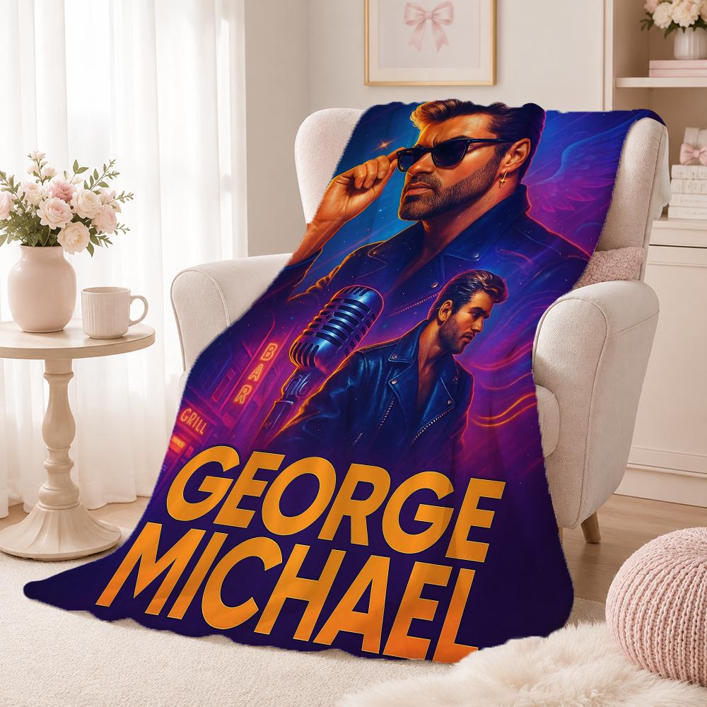 Pop Singer G-George MichaelS Throw Summer Flannel Throw Blanket Soft Antistatic Washable KidFriendly Couch Bed