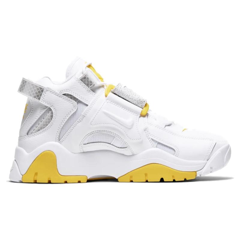 Nike Air Barrage Mid White Chrome Yellow Women's Sneakers CJ9574-100