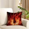Popular Chinese Mytho Animation Nezha Cushion Cover Reversible Plush Pillow Cover Soft Fluffy Home Decor for Sofa Bedroom