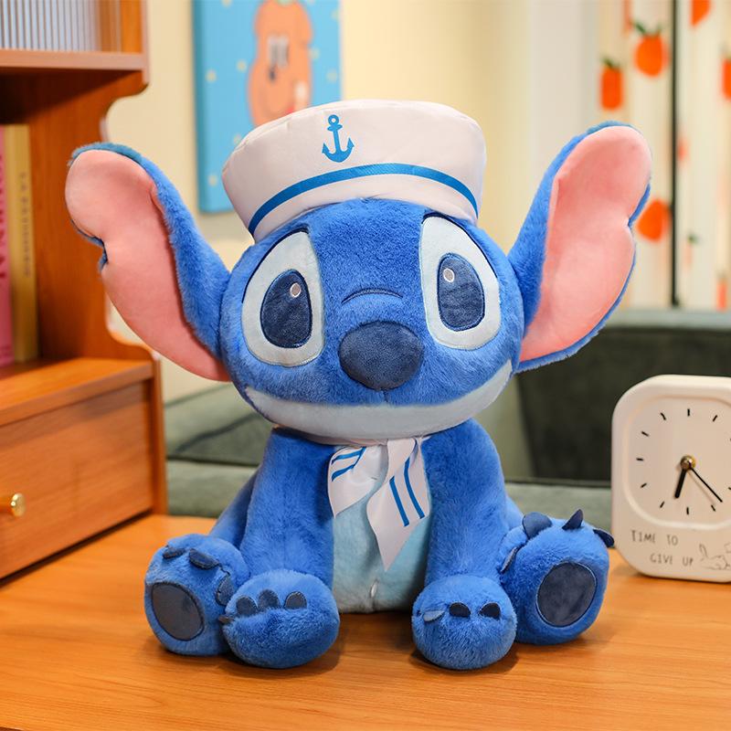 Sakura Pink Stitch Plush Toy with Flowers - Valentine's Day Gift for Girls
