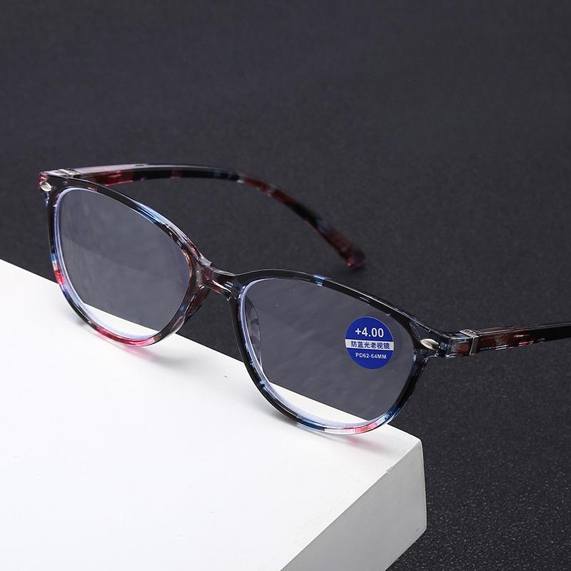 

Spring Legged Reading Glasses Lightweight Blue Proof Fashion Ladies Print Glasses Stylish Comfortable 1 красный