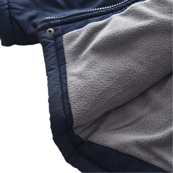 Boys Autumn and Winter Solid Colour Thickened Padded Short Jacket with Hood Warm Outerwear