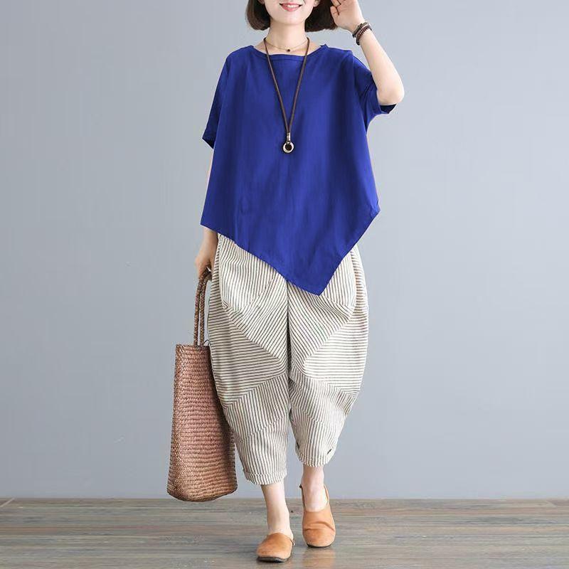 New Summer Women's Haren Pants Thin Korean Loose Bat Sleeve Stylish Summer Women's Clothing Casual
