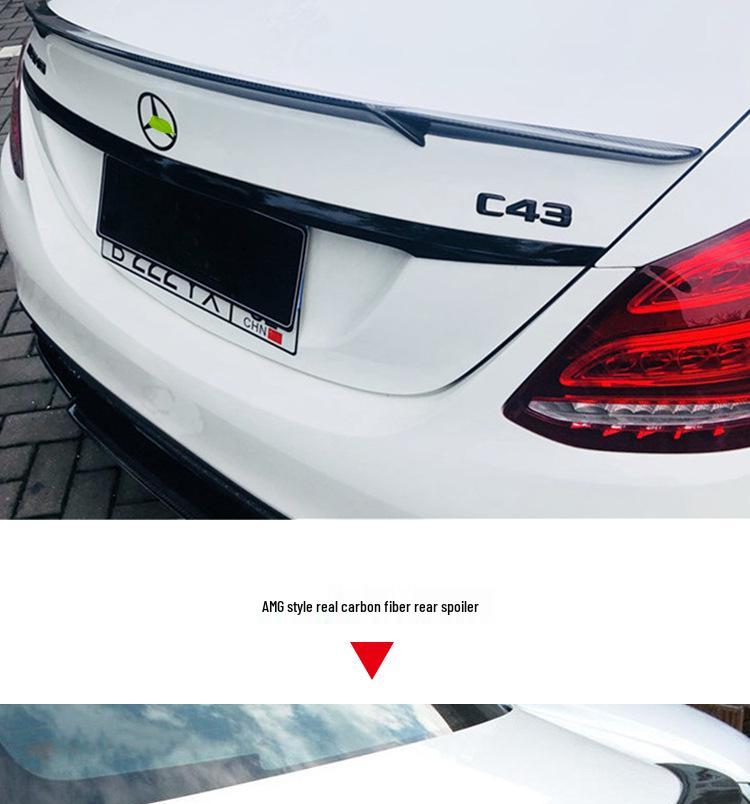 Mercedes C-Class W205 Coupe 4-Door AMG C63-Style Carbon Fiber No-Drill Rear Spoiler by Brabus