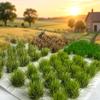 23tufts Model Grass Cluster for Model Craft,Plastic Miniature Vegetation Artificial Grass for Decorating Micro-landscape Models