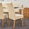 Chair Cover Thick Beige Ecru Velvet