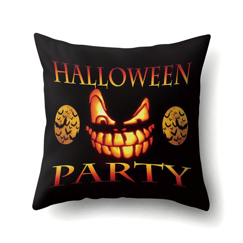 Halloween Pillowcase Car Waist Pillow Pumpkin Sofa Cushion Cover Office Home Living Room Pillowcase