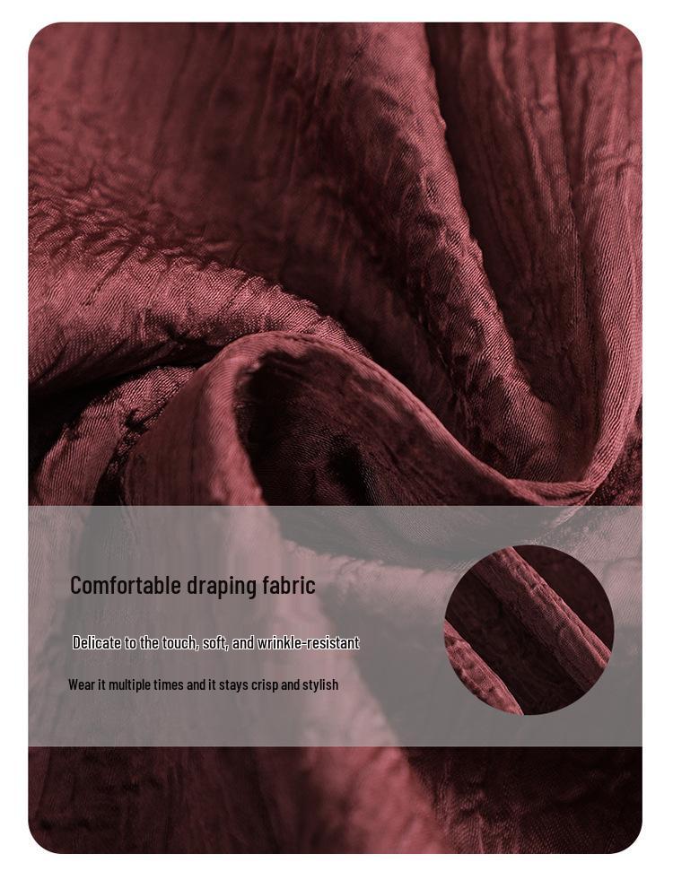 Zihong Women's Angola Red Seven-Sleeve Spring Blazer - High-End, Waist-Hugging Design