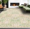Alfombra Lavable Antideslizante Floral Europea - Alfombra de Área Estilo Retro para Sala de Estar y Dormitorio.
