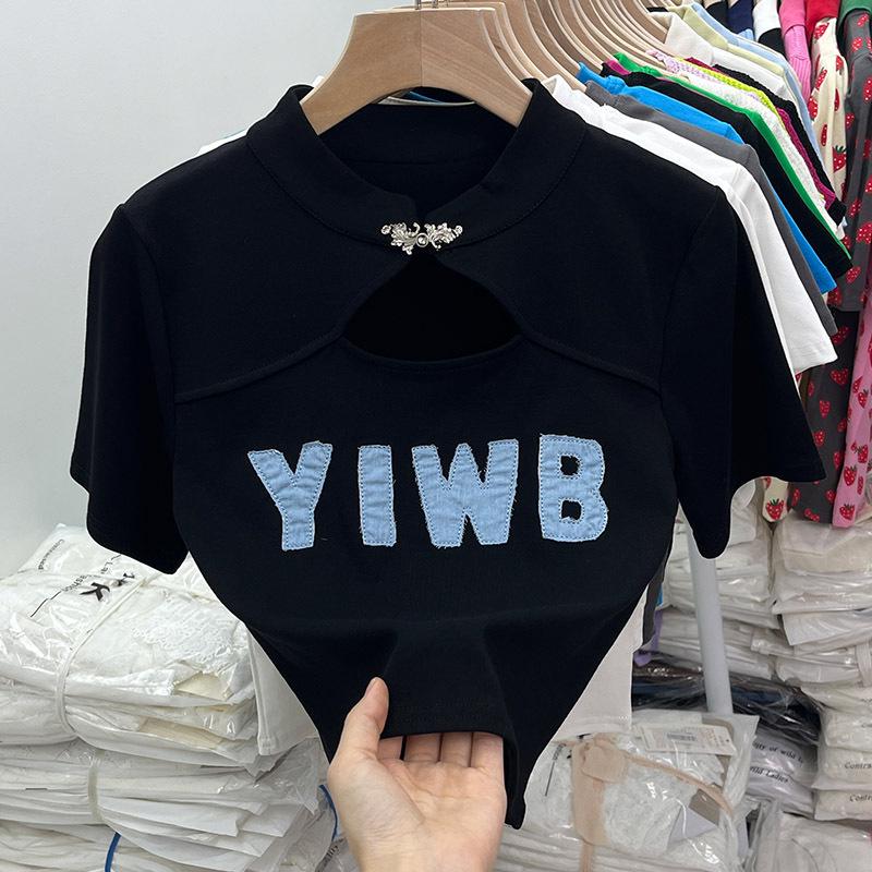 

Spicy Girl Off-Shoulder Exquisite Summer T-Shirt – Unique Sweet & Sexy Design 2XL чёрный