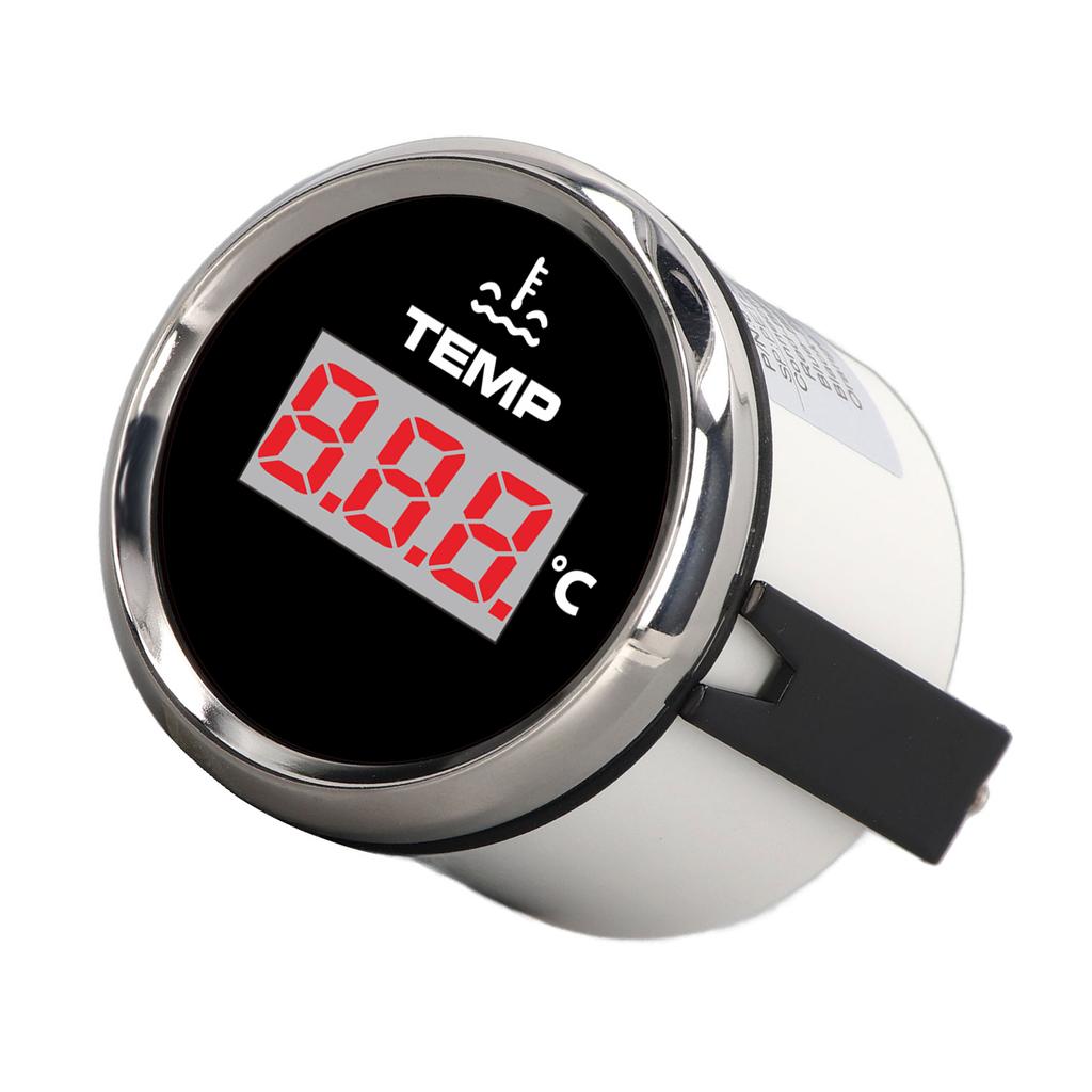 52mm 0‑120 Celsius  Digital Water Temperature Gauge Temp Meter IP67 Waterproof Red Backlit for Car RV Truck Boat