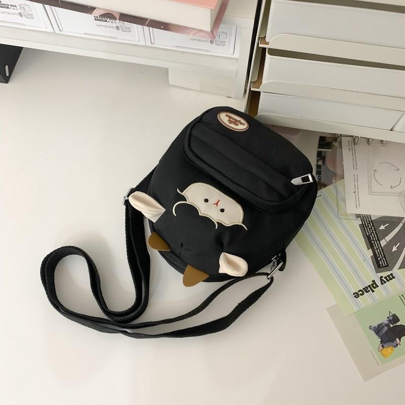 Adorable Mini Lamb Shoulder Bag Lightweight Canvas Backpack For Kids And Teens